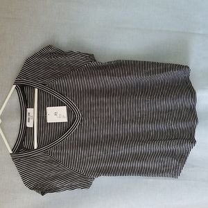 Striped s/s crop top NWT size S